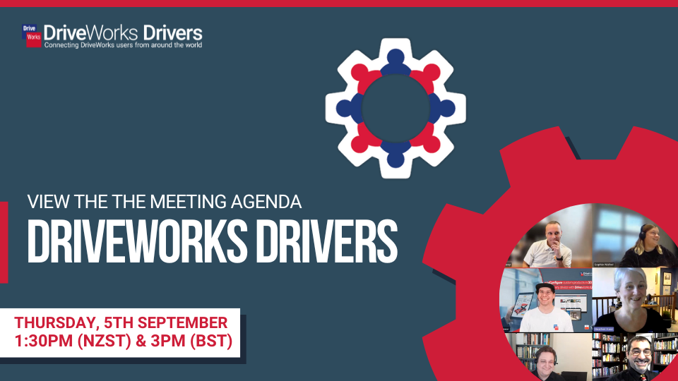 DriveWorks Drivers September 2024 Meeting Agenda