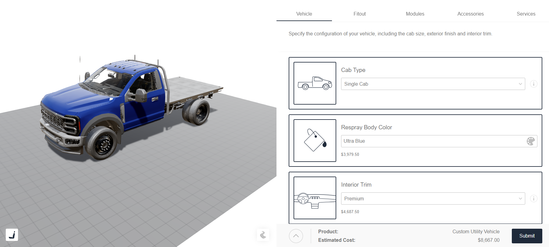 DriveWorks utility vehicle configurator example